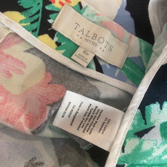 TALBOTS PETITE PENCIL SKIRT TROPICAL SZ 16 FLAMINGO PINEAPPLES BEACHY VACAY CHIC - Picture 5 of 7